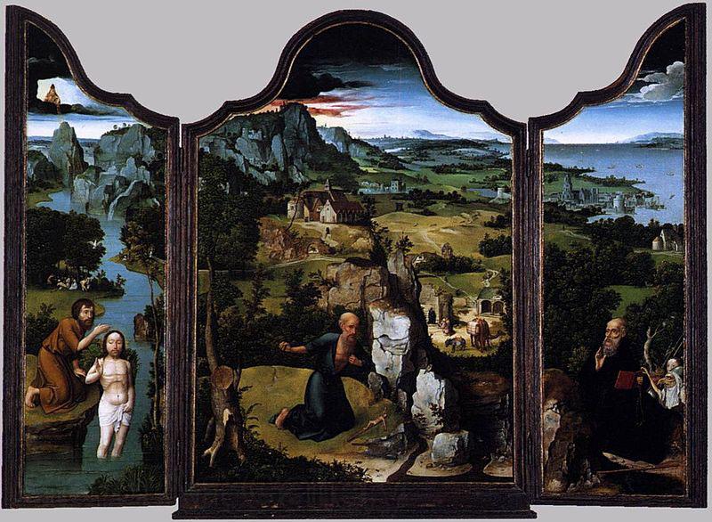 Joachim Patinir Triptych Spain oil painting art